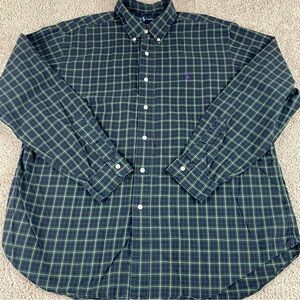 Polo Ralph Lauren Shirt Men’s XL Plaid Button Up Long Sleeve Pony T43
